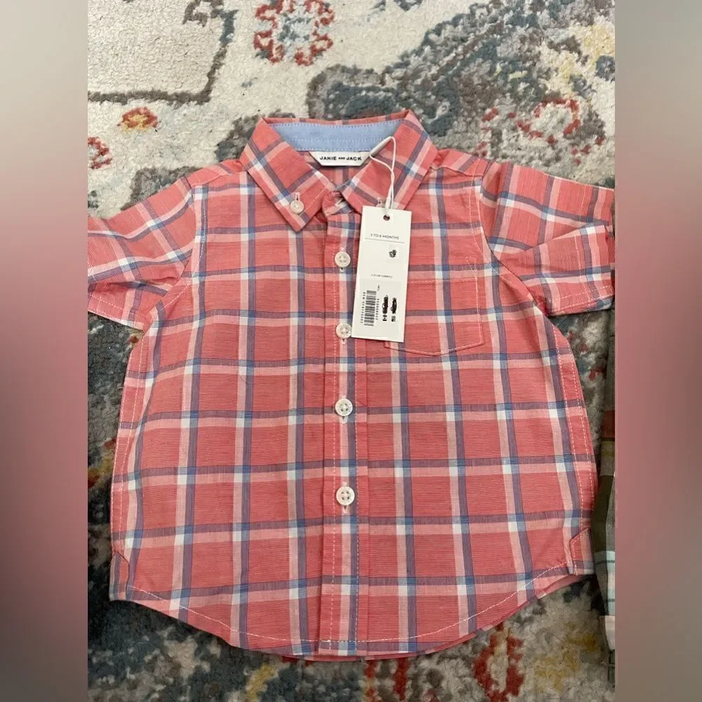 Set of 5 Button Down Shirts 3-6 months